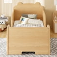 thumbnail image 2 of Jopath Toddler Floor Bed Frame, Cot Bed with Bear Shape Toddler Bed for Boys and Girls Natural, 2 of 9