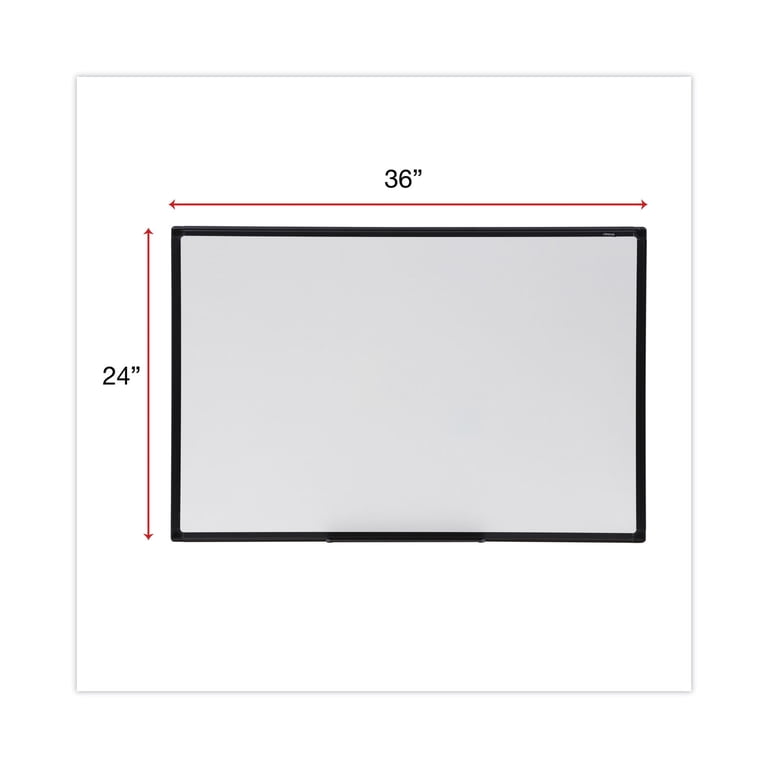 Design Series Deluxe Dry Erase Board, 36 x 24, White Surface