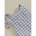 thumbnail image 5 of Bagilaanoe Newborn Baby Girl Rompers Plaid Sleeveless Bodysuit 3M 6M 9M 12M 18M 24M Infant Overalls One Piece Jumpsuit, 5 of 8