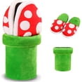 thumbnail image 1 of Pantuflas divertidas de felpa con plantas de piraña, mocasines, soporte para maceta, regalos divertidos para mujeres, hombres, adolescentes (plantas de piraña) Vhermosa WMZL-2282, 1 of 4