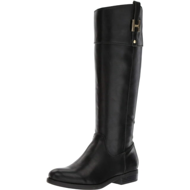 Bota ecuestre Tommy Hilfiger Shyenne 3 para mujer, color negro 7.5