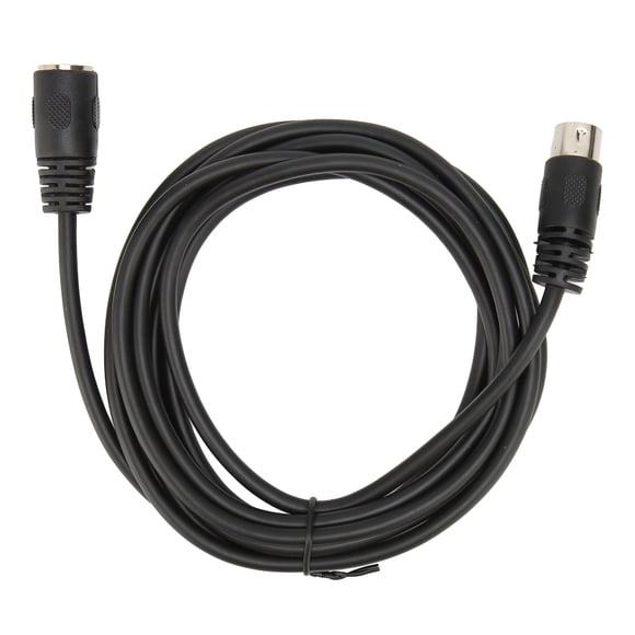 6 Pin DIN Male To Female Cable /9.8FT Long, Pvc Material, Plug And Play, Applicable for Computer Peripherals, Digital Devices, Machine Equipment Signal Detection Indication