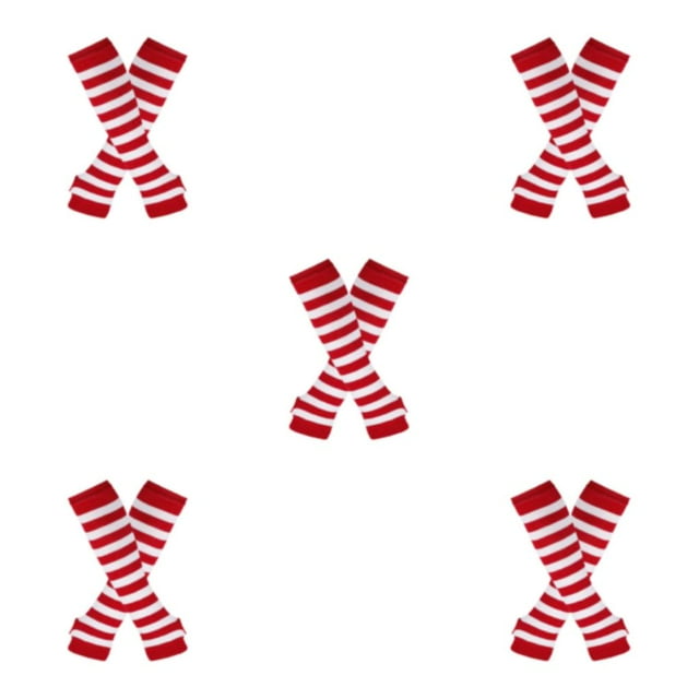 Maytalsory Stay Cozy And Chic Thick Thighs Long Stockings Made With Polyester Easy To Match Red and white 5Set