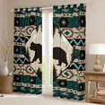 thumbnail image 2 of Homewish Farmhouse Bear Child Black Out Curtains, Western Tribal Aztec Curtains Pack of 2 (42x63 Each), Rustic Farmhouse Animal Bedroom Curtains, Black Out Curtains Decor, 2 of 6