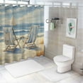 thumbnail image 7 of Fenyluxe Sailboat Pretty Shower Curtain Bathroom Decor Polyester Fiber Washable with Hooks 69x72, 7 of 7