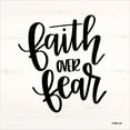 thumbnail image 2 of Imperfect Dust 26x26 White Modern Wood Framed Museum Art Print Titled - Faith Over Fear, 2 of 4