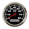 thumbnail image 1 of 85mm Marine Tachometer 3000 4000 6000 RPM Tacho Meter Gauge Red Backlight With LCD Hour Meter For Car Boat Truck Auto 12V/24V, 1 of 7