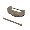 thumbnail image 2 of Antique Lock with Retro Pattern Chinese Style Style Lock Ingot-shaped Padlock for Drawer Cabinet Doors Filing Cabinets Jewelry Boxes, 2 of 9