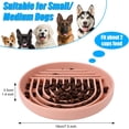 thumbnail image 2 of Silicone Slow Feeder Dog Bowl, 7.5 inch Puzzle Bowl with Suction Cup, Non-Slip Dog Feeding Bowl to Slow Down Eating, Slowdown Bowl Pet Food Dish for Small Medium Size Dog (Pink), 2 of 8