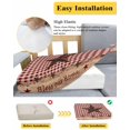 thumbnail image 5 of Country Star Farm Couch Cushion Covers Stretch, Washable Sofa Seat Covers Individual Seat Cushion Sofa Slipcovers Farmhouse Plaid Texas Vintage Fruit Couch Cover Furniture Protector M-1PCS, 5 of 7
