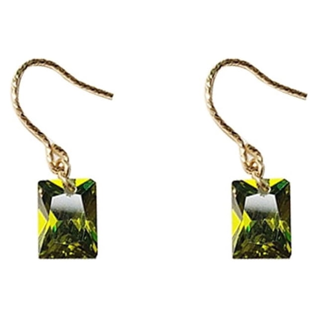 Guardurnaity 2 uds pendientes gancho de plata esterlina circón cuadrado oreja alambre colgante pendiente fiesta accesorios de joyería cumpleaños Ropa, zapatos y accesorios Miscelánea