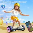 thumbnail image 4 of LIEAGLE Bluetooth Hoverboard 6.5" Two-Wheel Self Balancing Electric Scooter 24V 10MPH Hover Board with Lights for Kids Adults Black, 4 of 7