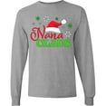thumbnail image 3 of Inktastic Nana Claus with Christmas Santa Hat and Snowflakes Long Sleeve T-Shirt, 3 of 5