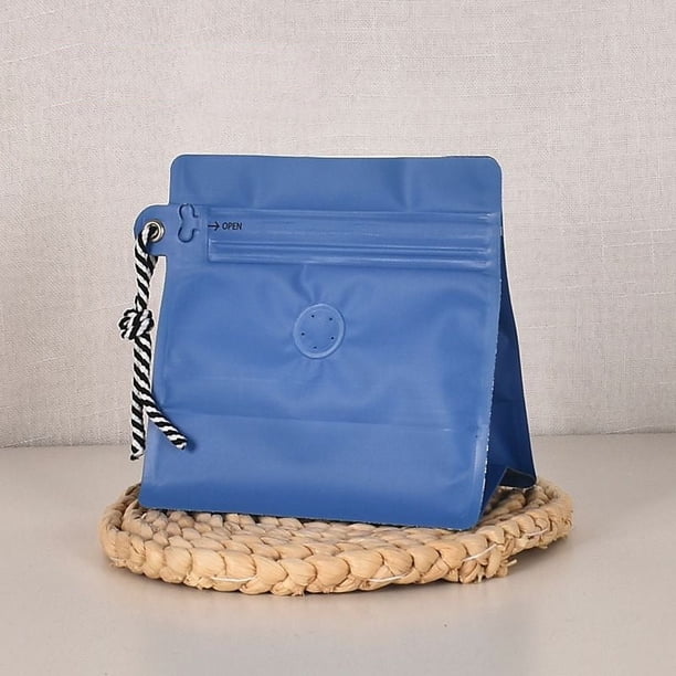 Bolsa de café con cordón de sellado de ocho lados, bolsa de té para regalo de vacaciones, bolsa de embalaje de té, bolsa sellada con papel de aluminio con válvula unidireccional