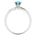 thumbnail image 4 of Solitaire Engagement Ring for Women - 0.5ct Simulated Turquoise in 18K White Gold Promise Ring, 4 of 6