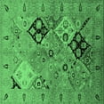 thumbnail image 1 of Ahgly Company Indoor Square Oriental Emerald Green Industrial Area Rugs, 6' Square, 1 of 4