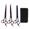 thumbnail image 1 of 4pcs Professional Dog Grooming Scissors Set Stainless Steel Pet Trimmer Kit for Dogs Cats 7 Inches, 1 of 9