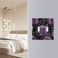 thumbnail image 4 of Yayeee Toggle Light Switch Wall Plate 2-Gang 4.56"x4.48" Decorative Outlet Cover, Black Roses, 4 of 7