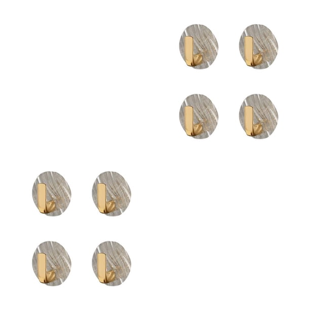 Wosthever Ganchos de pared autoadhesivos transparentes de 4 piezas, colgador multifuncional para llaves, abrigos, bolsas para toallas, sin daños Redondo/4 piezas 2piezas