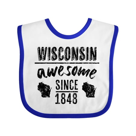 

Inktastic Wisconsin Awesome Since 1848 Gift Baby Boy or Baby Girl Bib
