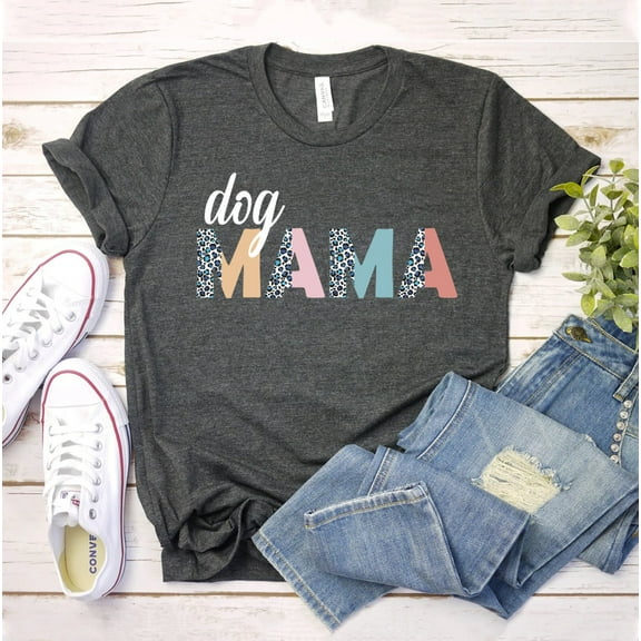 Dog Mom T-shirt Pet Lover Shirt Mother’s Day Gift Mama Tee Retro Top Owner Women's Bulldog For Women Funny