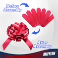 thumbnail image 3 of Lazo de regalo Mifflin-USA, rojo metálico, 45 cm, impermeable para coche, 3 of 7