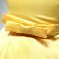 thumbnail image 4 of Cethrio Toddler Girls Dresses Special Occasion Formal Sleeveless Nets Bow Tulle Yellow Princess Dress Size 18M, 4 of 6