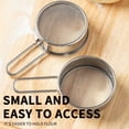 thumbnail image 5 of Stainless Steel Handheld Fine Mesh Sieve | Mini Sugar & Flour Sifter | Matcha Powder Spreader | Baking Tool for Even Sprinkling | Easy Clean | Space-Saving Hook | 1 Piece, 5 of 8