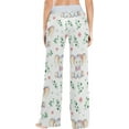 thumbnail image 4 of Women Pajama Pants Lounge Pants Long Stretch Comfy Sleepwear Cute Elephant Green Leaf, 4 of 7