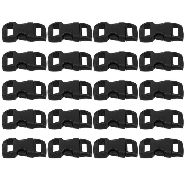 Lixada 20-Pack Contoured Side Release Buckles for Paracord Bracelets, Pet Collars, and Backpacks
