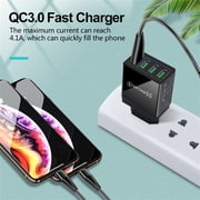 Hyper Charge Pro Charger, 4-Port USB Charger, Quick Charge 3.0 Hub with Temp Control & Fast Charging, Charge Multiple Devices 4X Faster for Android and iPhone