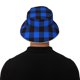 thumbnail image 5 of Balery Buffalo Plaid Blue Black Sombreros para el sol para hombre y mujer, sombrero de pescador con UPF 50+, 5 of 6