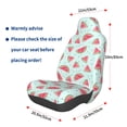 thumbnail image 3 of Wukai Watermelon Full Set Car Seat Covers with Soft Padding Universal Auto Front Seats Protector and Cushion Mat, 3 of 5