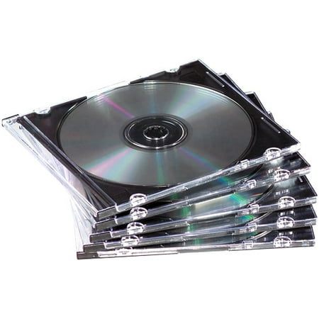 Fellowes Slim Jewel Cases 100 pack, Clear/Black