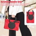 thumbnail image 4 of Allytech Rugged Case for Samsung Galaxy Tab S9 FE/S9/S8/S7 11 Inch Tablet, 360 Rotating Stand Shoulder Strap Shocproof Protective Lightweight Kids Friendly Anti-Scratch Bumper Case Cover - Red, 4 of 10