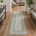 thumbnail image 3 of GENIMO 2' x 6' Runner Rug, Machine Washable Non Slip Low Pile Hallway Runner Rug for Kitchen Laundry Room, Modern Floral, Sage Blush, 3 of 6
