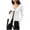 White, variant on Srogem Women's Deep V Neck T-Shirt Y2K Bow Tie Open Front Shirt Long Sleeve Lace Sexy Fitted Crop Top