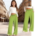 thumbnail image 4 of Girls School Uniform Pants Pants Stretch Pants With Pockets Straight Pants Girls Purple Pants Back To School Outfits For Girls Girls Clothes Size 13-14 Years, 4 of 5