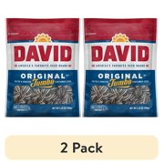 (2 pack) David Jumbo All Natural Roasted & Salted Original Sunflower Seeds 5.25 Oz.