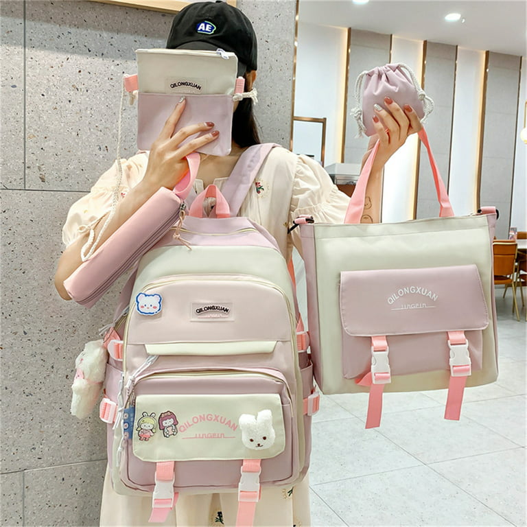 Korean Style Women Backpack Cartoon Student Girl School Bag Female