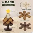 thumbnail image 3 of Salvamanteles de Madera con Forma de Árbol para Platos Calientes,Juego de 4 con Forma de Árbol para Ollas y Sartenes Calientes, Posavasos de Madera para Tazones, Teteras y Bebidas., 3 of 5