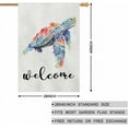 thumbnail image 2 of Welcome Sea Turtle House Flag Vertical Double Sided Burlap Watercolors Sea Creatures Underwater World Farmhouse Yard Outdoor Seasonal Flags Decoration 28 x 40 Inches, 2 of 6