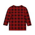 thumbnail image 4 of Jinhomg Boys Girls Shirts Casual Tie Dye Printed Tunics Lightweight Comfy 3/4 Length Sleeve Round Neck Pullover Tops Funny Graphic Cute Blouse Red 4 Years, 4 of 5