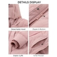 thumbnail image 5 of Wantdo Women's Jacket Warm Winter Coat Quilted Winter Jacket Long Puffer Parka Jacket Pink S, 5 of 8