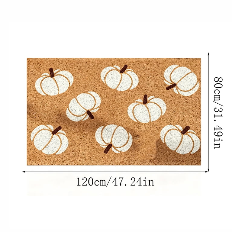 Halloween Front Porch Decor Doormat with Coir, 18 X 30 Inches, White ...