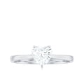 thumbnail image 5 of Rosec Jewels Moissanite Heart Shaped Promise Engagement Ring 1 Carat - Moissanite Solitaire Ring - 7 mm - D-VS1 Quality, 10K White Gold, US 8.00, 5 of 9