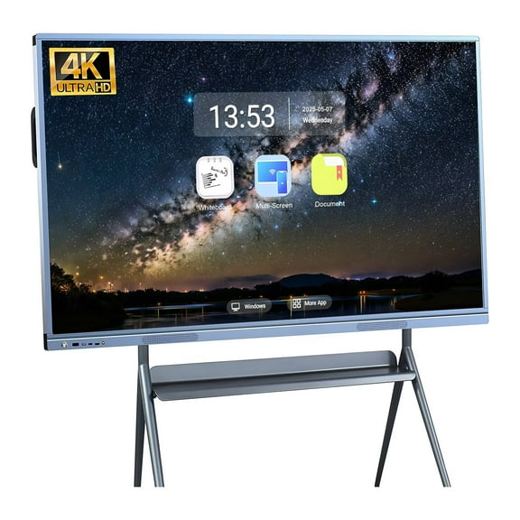 JYXCN Interactive Smart Board 55'', Enhance Learning & Collaboration! All-in-One Touch Screen Interactive Whiteboard with Dual System & Cloud Sharing Perfect for Office & Education​