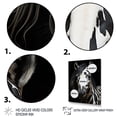 thumbnail image 3 of Designart "Black Horse White Serenity I" Animals Floater Framed Canvas Print, 3 of 7