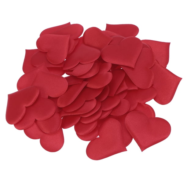 50 pcs Artificial Petals Love Heart Fake Sponge Heart Party Supplies Decoración de la boda Mesa de compromiso Confeti (rojo)