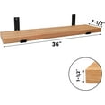 thumbnail image 3 of CONSDAN Floating Shelves, USA Grown Solid Oak Hardwood, Wall Shelves for Bedroom, Bathroom, Living Room, Kitchen, 36x7.5x1.5 in, Natural Oak, 3 of 5